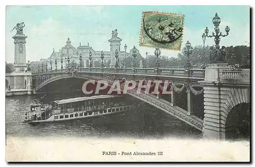 Cartes postales Paris Pont Alexandre III