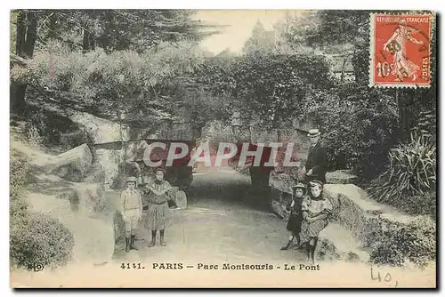 Ansichtskarte AK Paris Parc Montsouris Le Pont Enfants