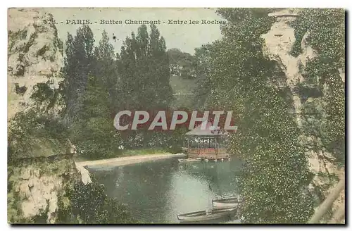 Cartes postales Paris Buttes Chaumont Entre les Rochers