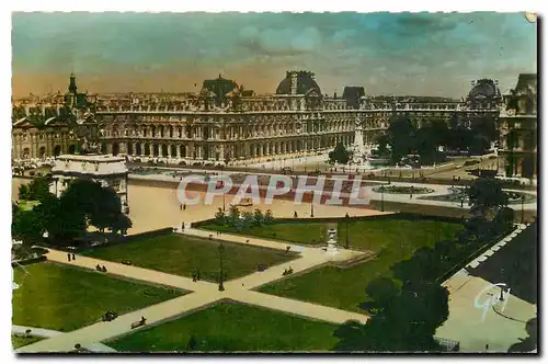 Cartes postales Paris et ses Merveilles Perspective sur la Place du Carrousel et le Palais du Louvre