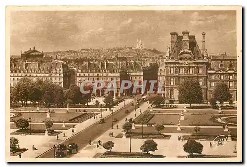 Ansichtskarte AK Paris et ses Merveilles La Butte Montmartre vue du Palais du Louvre