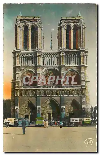 Cartes postales Paris et ses Merveilles Facade de la Cathedrale Notre Dame