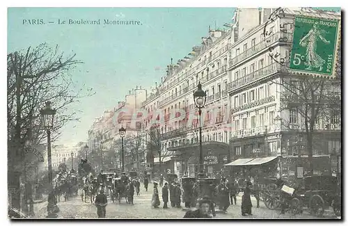 Cartes postales Paris Le Boulevard Montmartre