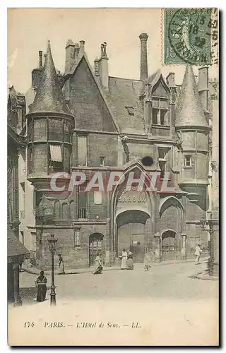 Cartes postales Paris L'Hotel de Sens