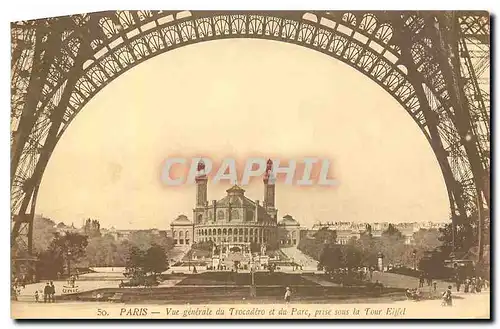 Ansichtskarte AK Paris Vue generale du Trocadero et du Parc prise sous La Tour Eiffel