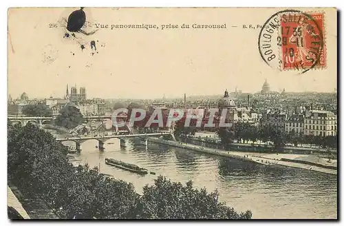 Cartes postales Paris Vue panoramique prise du Carrousel