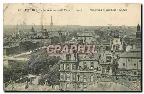 Ansichtskarte AK Paris Panorama des Huit Ponts