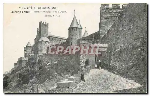 Cartes postales La Cite de Carcassonne La Porte d'Aude Entree principale de l'Ouest