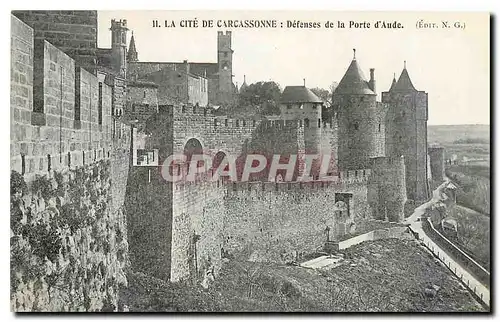 Ansichtskarte AK La Cite de Carcassonne Defenses de la Porte d'Aude