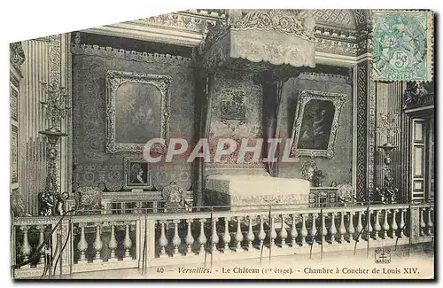 Cartes postales Versailles Le Chateau Chambre a coucher de Louis XIV