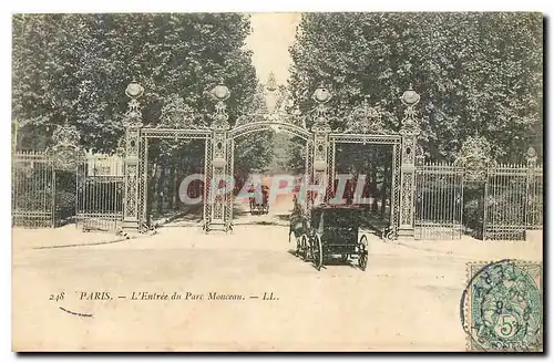 Ansichtskarte AK Paris L'Entree du Parc Monceau