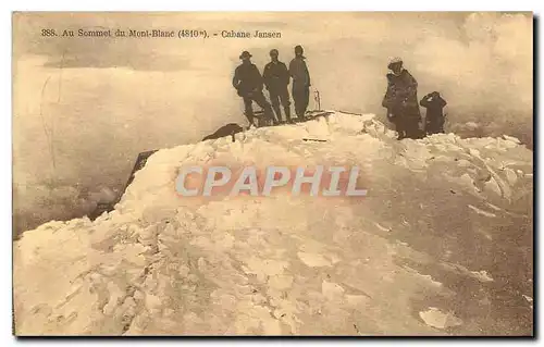 Cartes postales Au Sommet du Mont Blanc Cabane Jansen