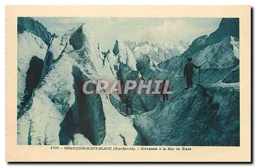 Cartes postales Chamonix Mont Blanc Hte Savoie Crevassee a la Mer de Glace