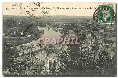 Cartes postales Angouleme une vue sur le Faubourg de l'Houmeau et la Charente prise de la place