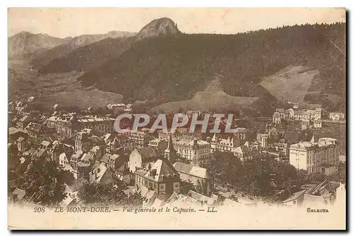 Cartes postales Le Mont Dore vue generale et le Capucin