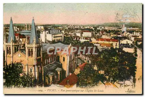 Cartes postales Vichy vue panoramique sur l'eglise St Louis