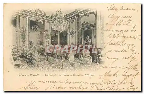 Cartes postales Chateau de chantilly la Chambre du Prince de Conde