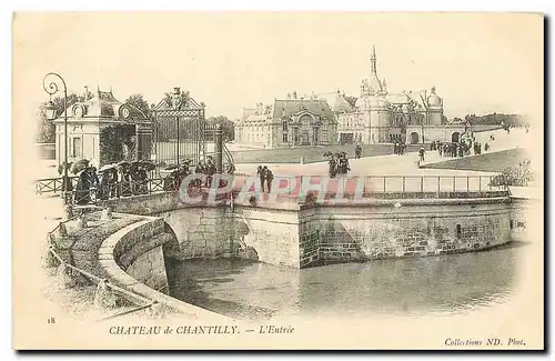 Cartes postales Chateau de Chantilly l'entree