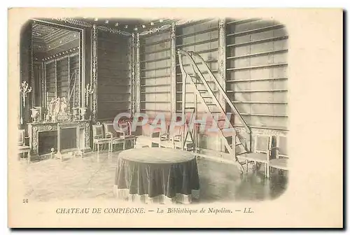 Cartes postales Chateau de Compiegne la Bibliotheque de Napoleon