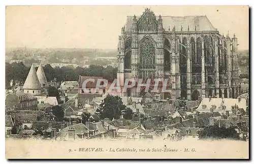 Cartes postales Beauvais la Cathedrale vue de Saint Etienne