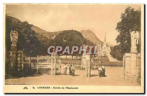 Cartes postales Lourdes entree de l'Esplanade