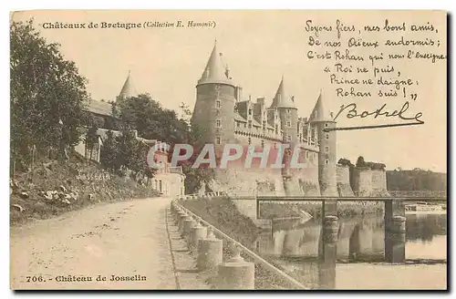 Cartes postales Chateau de Bretagne Chateau de Josselin Botrel