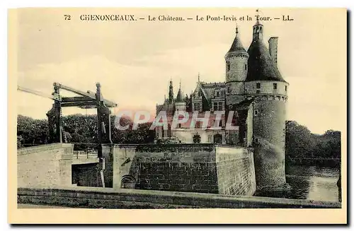 Ansichtskarte AK Chenonceaux le Chateau le pont levis et la Tour