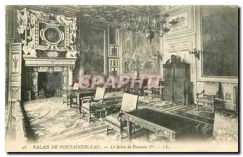 Ansichtskarte AK Palais de Fontainebleau le Salon de Francois Ier