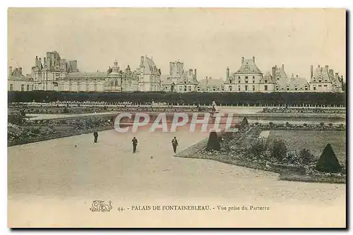 Cartes postales Palais de Fontainebleau vue prise du Parterre