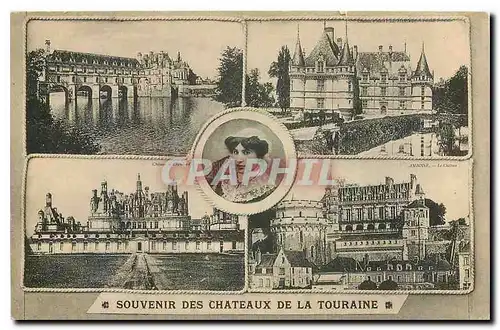 Cartes postales Souvenir des chateaux de la Touraine