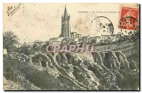 Cartes postales Saintes Les Arenes et le clocher