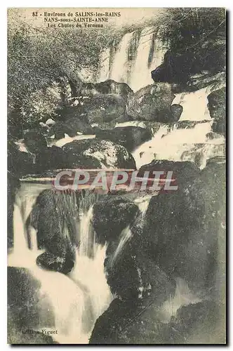 Cartes postales Environs de Salins les Bains Nans sous Sainte Anne Les Chutes du Verneau