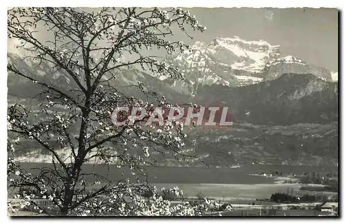 Cartes postales Y'a des chansons dans l'air Tournette et Lac d'Annecy