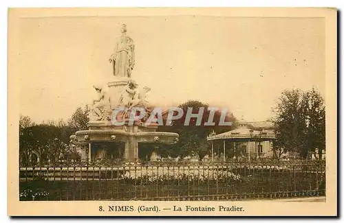 Cartes postales Nimes Gard La Fontaine Pradier