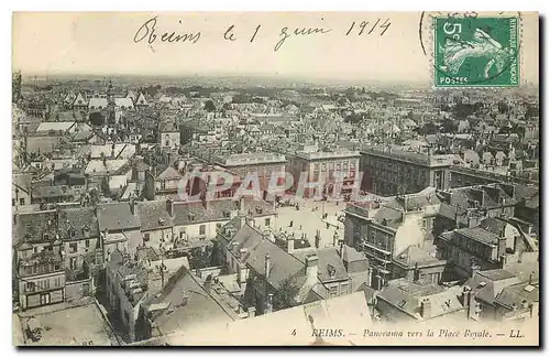 Ansichtskarte AK Reims Panorama vers la Place Royale