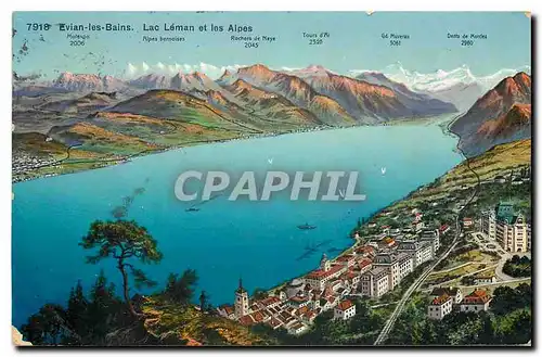 Cartes postales Evian les Bains Lac Leman et les Alpes