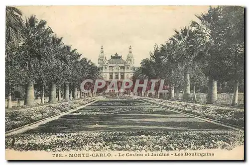 Cartes postales Monte Carlo Le Casino et Jardins Les Boulingrins