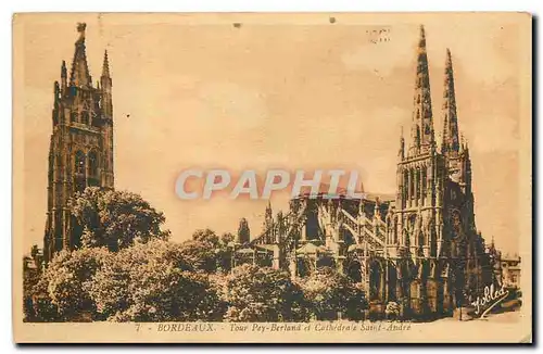 Cartes postales Bordeaux Tour Pey Berland et Cathedrale Saint Andre