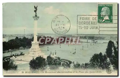 Cartes postales Bordeaux Le Monument des Girondins et la Place des Quinconces