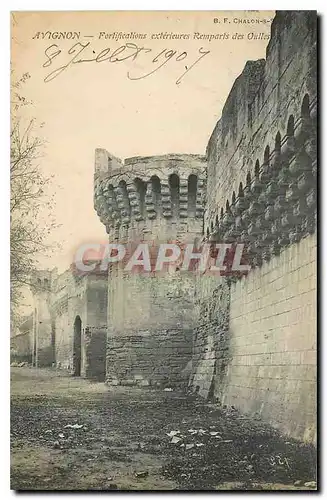 Cartes postales Avignon Fortifications exterieures Remparts des Oulles