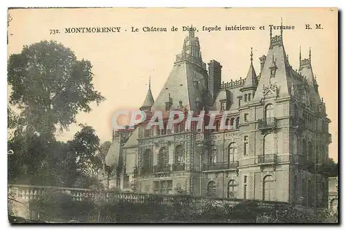 Cartes postales Montmorency Le Chateau de Dino facade interieure et Terrasse