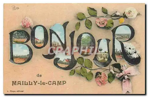 Cartes postales Bonjour de Mailly le Camp Militaria