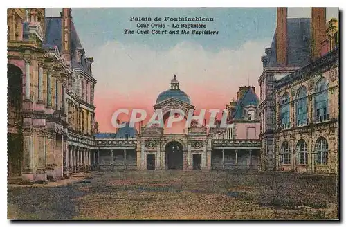 Ansichtskarte AK Palais de Fontainebleau Cour Ovale Le Baptistere