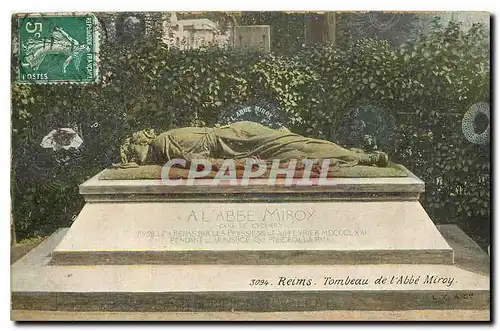 Cartes postales Reims Tombeau de l'Abbe Miroy