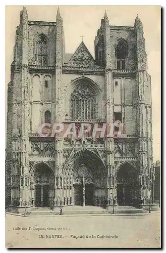 Cartes postales Nantes Facade de la Cathedrale