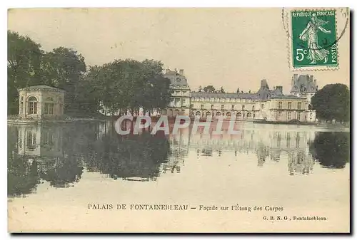 Ansichtskarte AK Palais de Fontainebleau facade sur l'Etang des Carpes