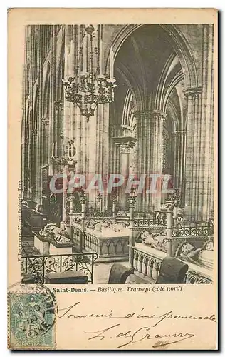 Cartes postales Saint Denis Basilique Transept cote nord