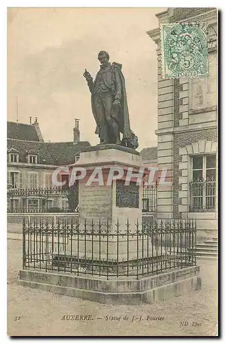 Ansichtskarte AK Auxerre Statue de J J Fourier