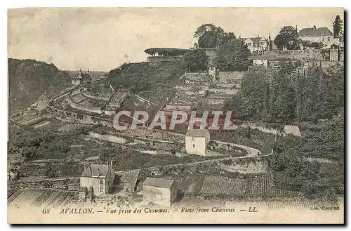 Cartes postales Avallon vue prise des Chaumes