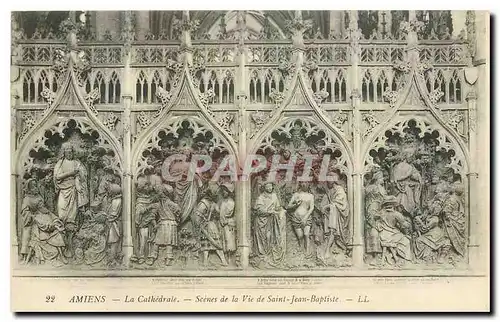 Ansichtskarte AK Amiens la Cathedrale Scenes de la vie de Saint Jean Baptiste